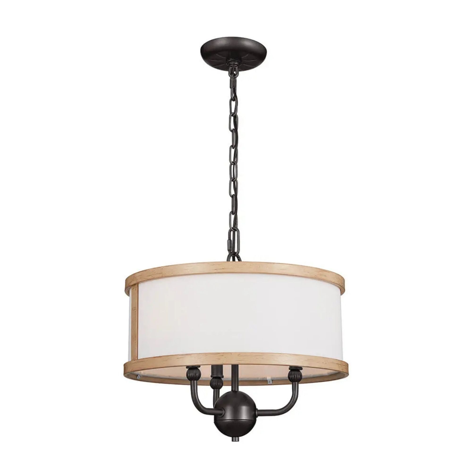 Heddle 16" 3-Light Chandelier, Anvil Iron Finish