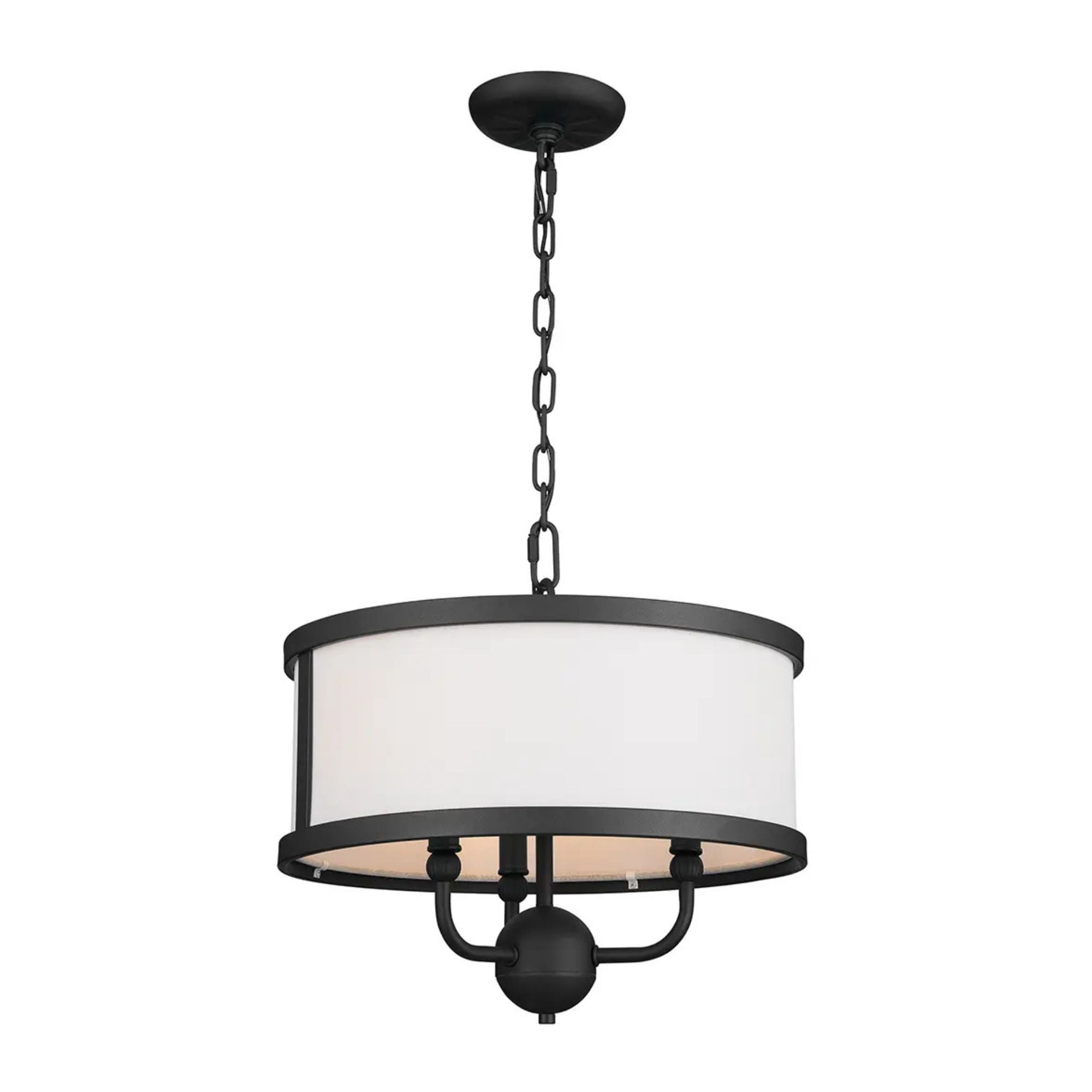 Heddle 16" 3-Light Chandelier, Textured Black Finish