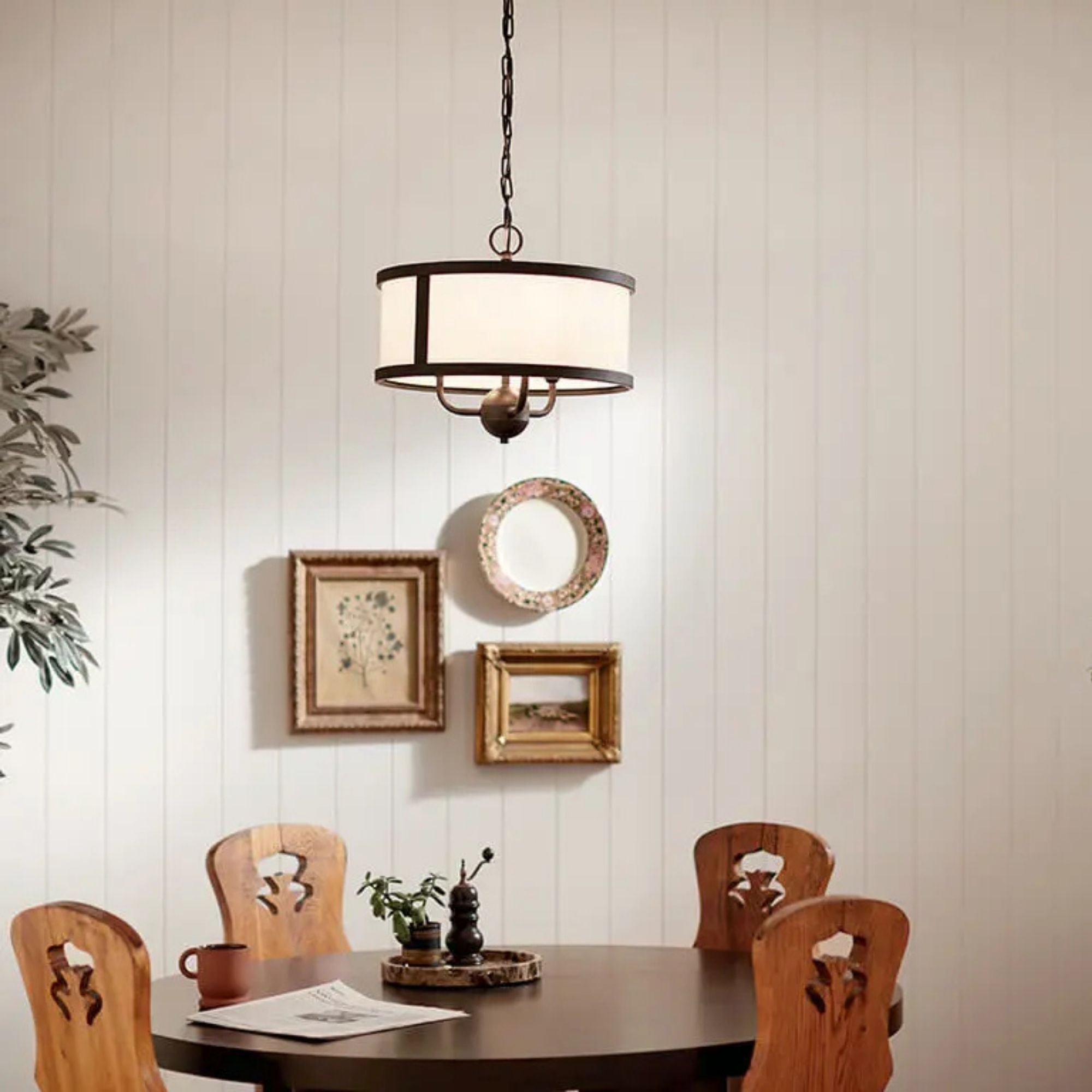 Heddle 16" 3-Light Chandelier, Textured Black Finish