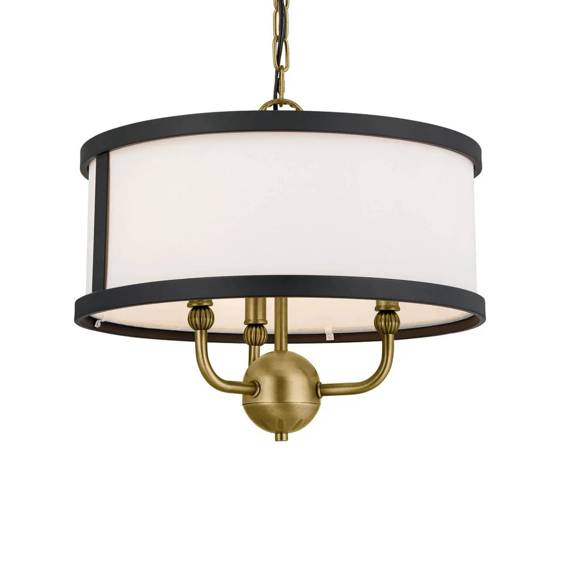 Kichler Lighting - Kichler Heddle Chandelier With Fabric Drum Shade | Bees Lighting