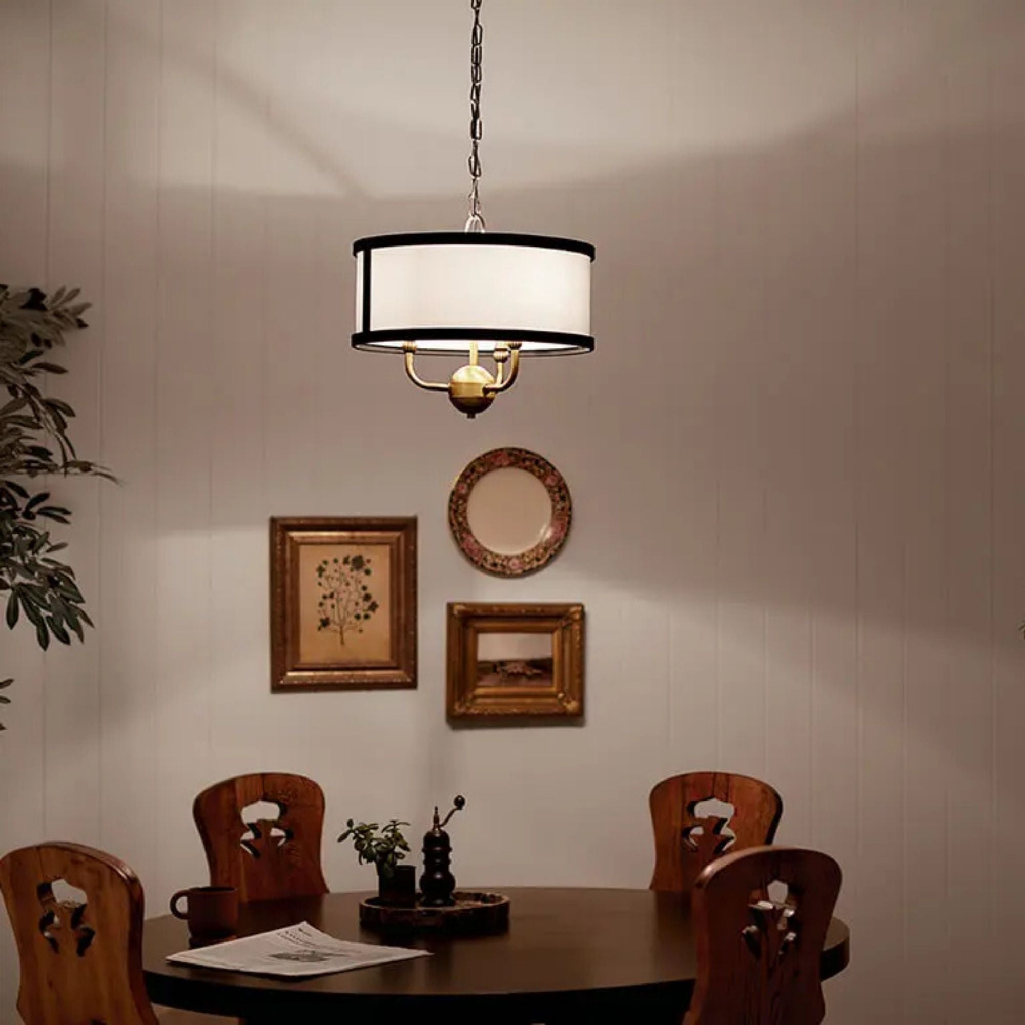 Kichler Lighting - Heddle 16" 3-Light Chandelier, Natural Brass Finish | Bees Lighting