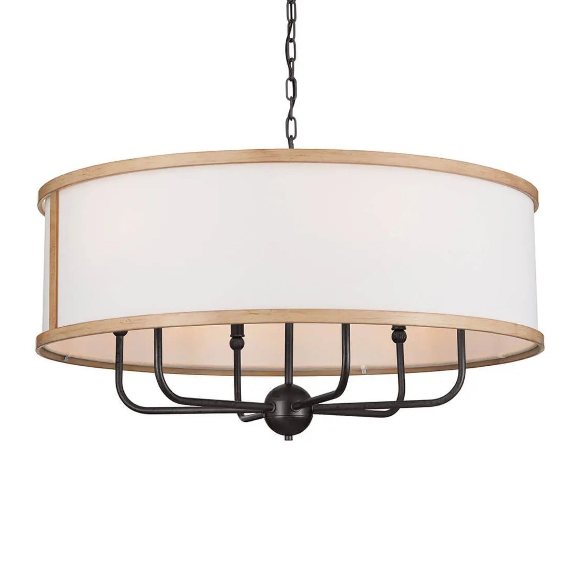 Kichler Lighting - Kichler Heddle Chandelier With Fabric Drum Shade | Bees Lighting