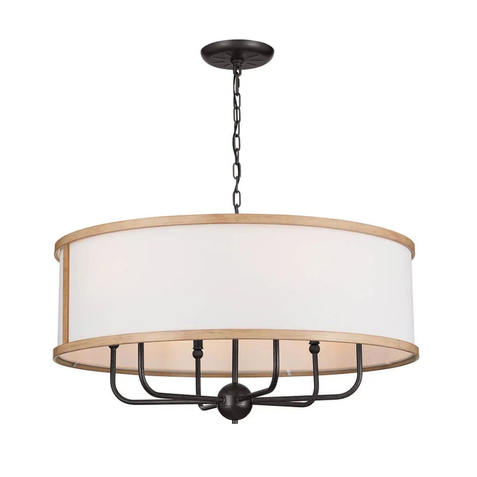 Kichler Lighting - Heddle 31" 6-Light Chandelier, Anvil Iron Finish | Bees Lighting