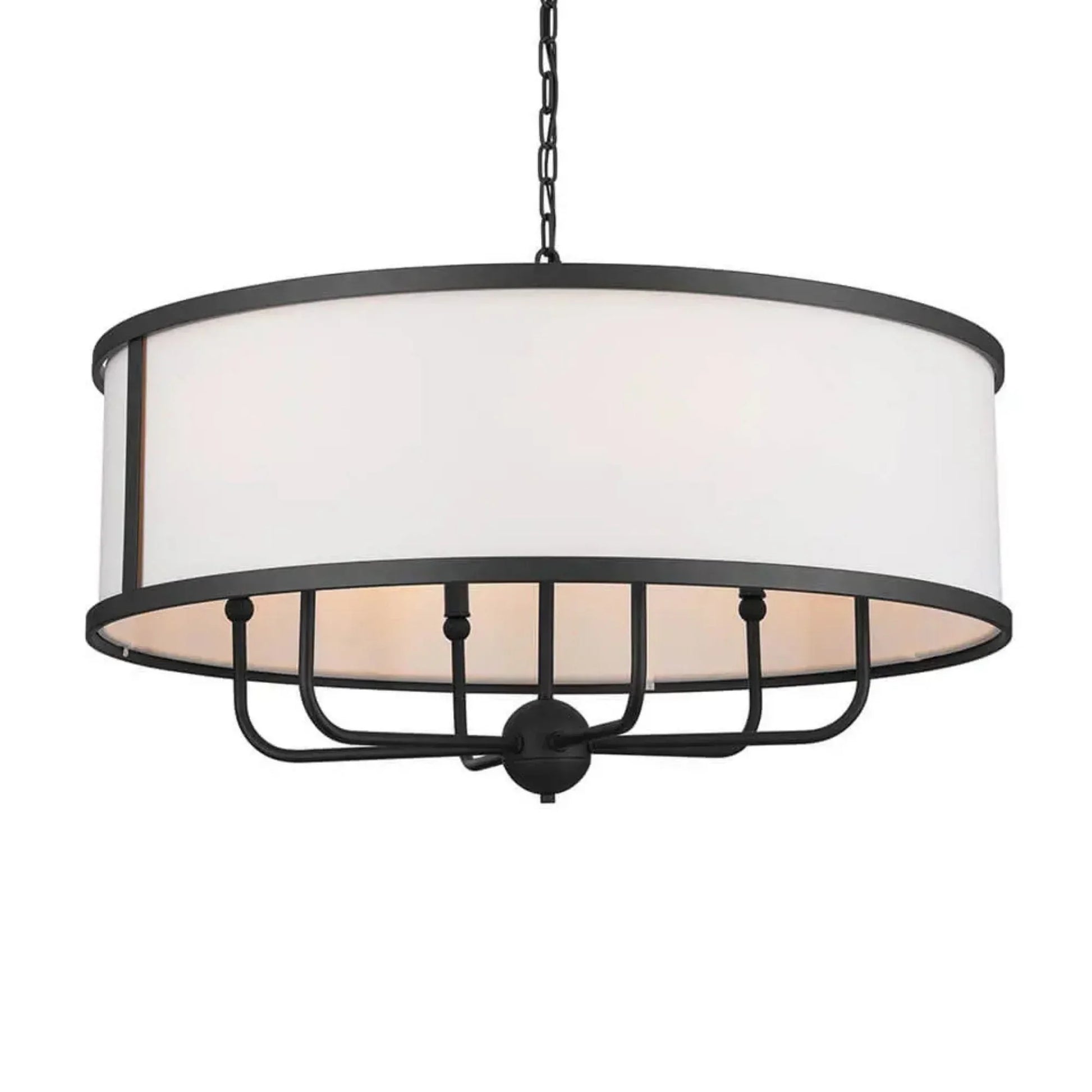 Kichler Lighting - Kichler Heddle Chandelier With Fabric Drum Shade | Bees Lighting