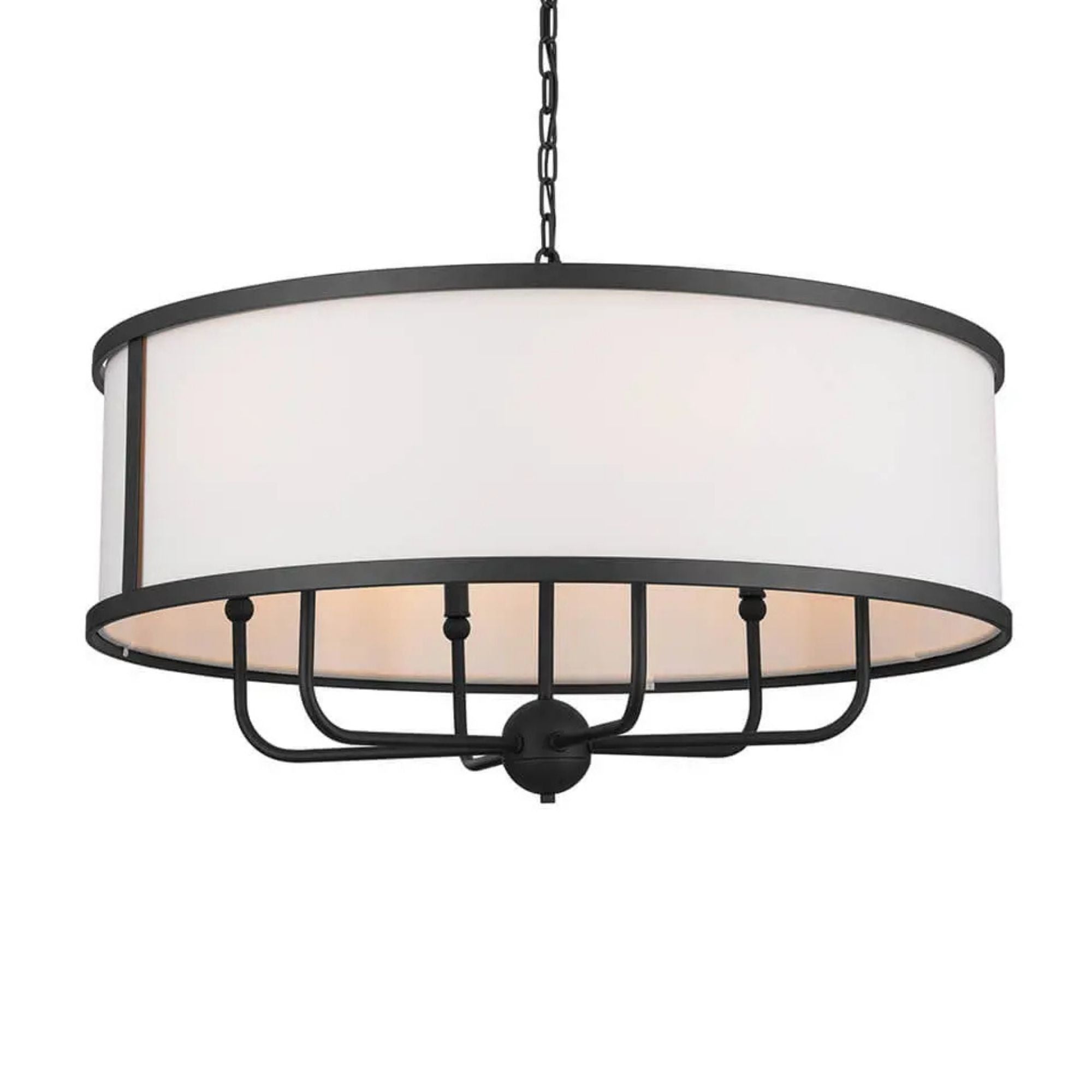 Heddle 31" 6-Light Chandelier, Textured Black Finish