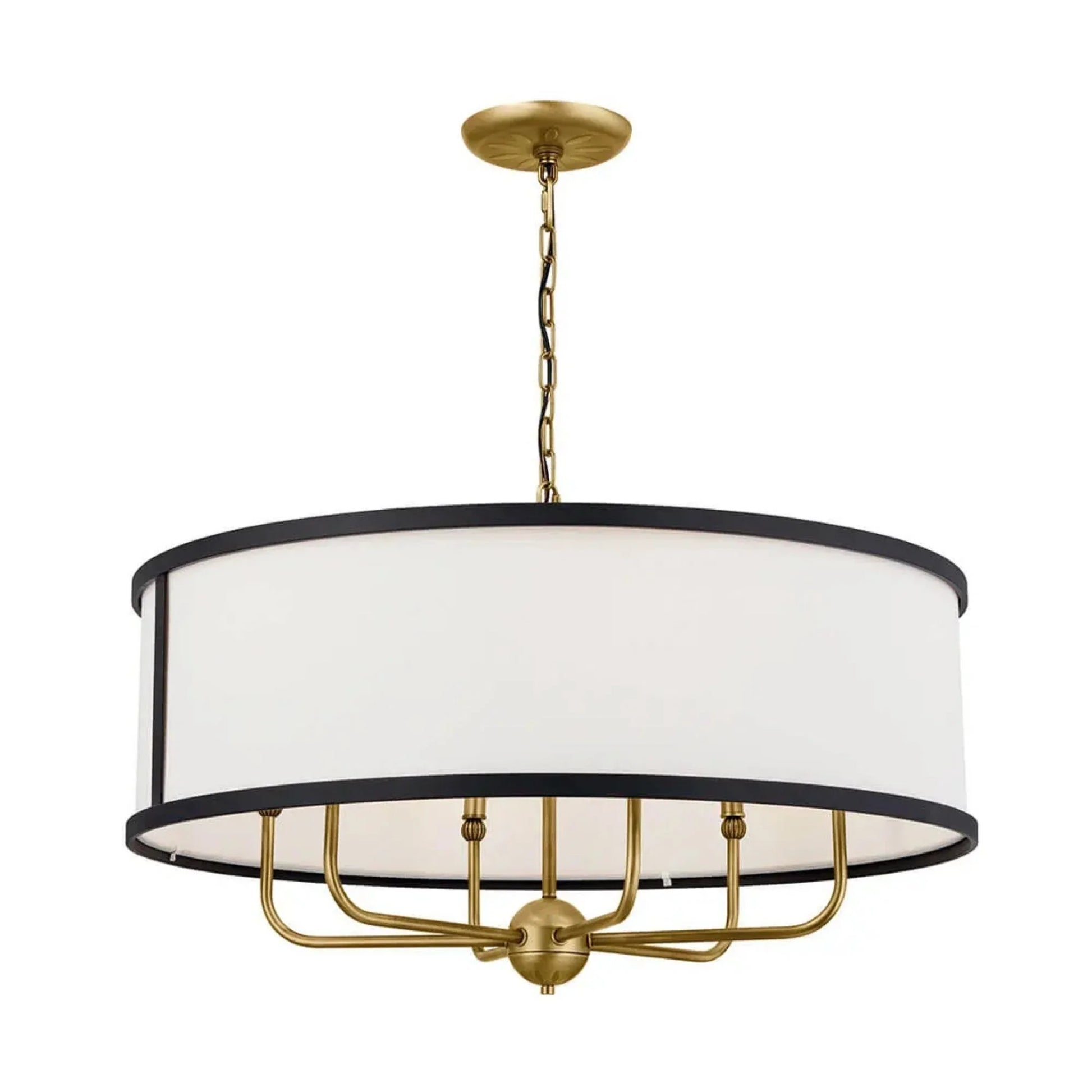 Kichler Lighting - Heddle 31" 6-Light Chandelier, Natural Brass Finish | Bees Lighting