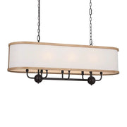 Kichler Lighting - Kichler Heddle Chandelier With Fabric Drum Shade | Bees Lighting