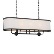 Heddle 43" 8-Light Linear Chandelier, Textured Black Finish