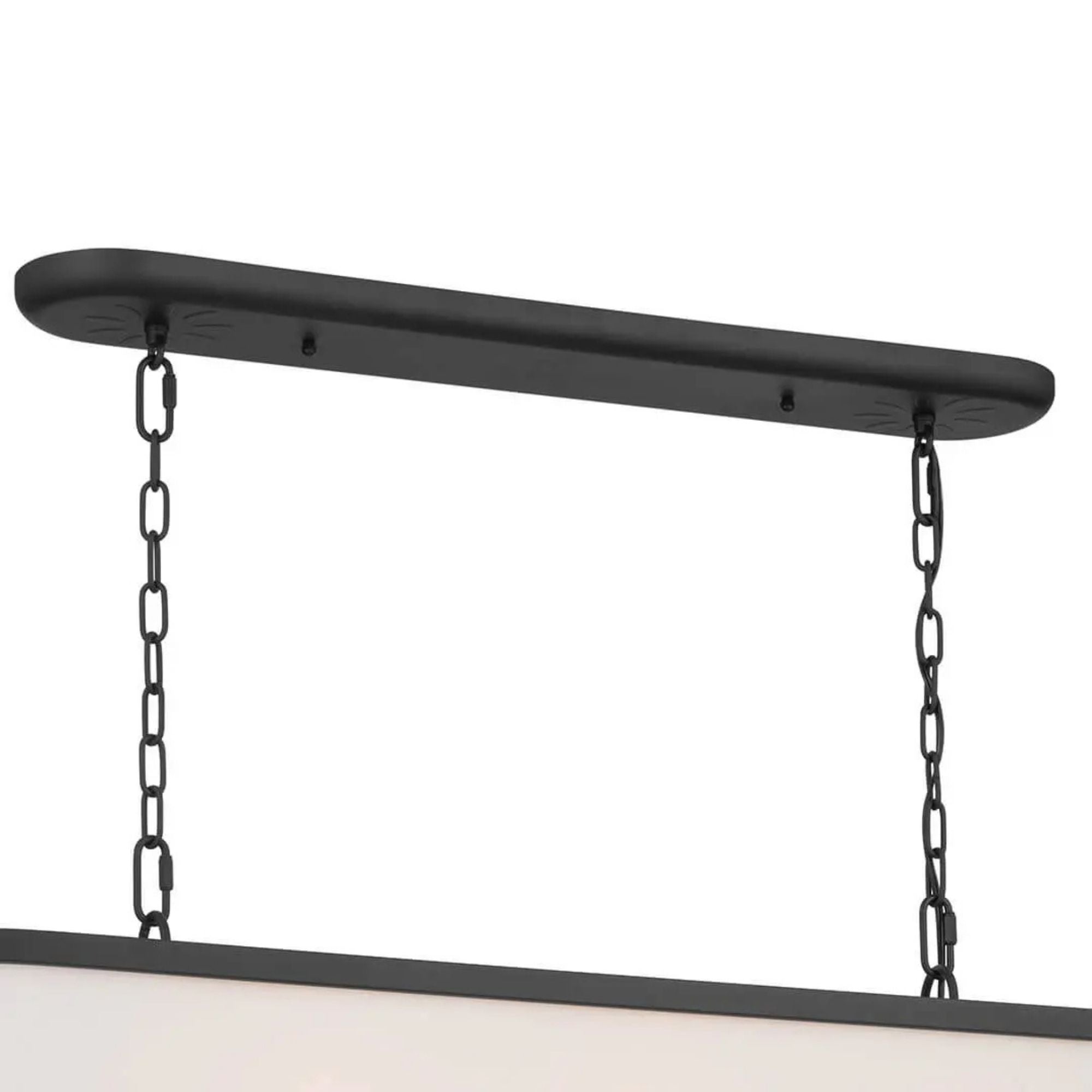 Heddle 43" 8-Light Linear Chandelier, Textured Black Finish