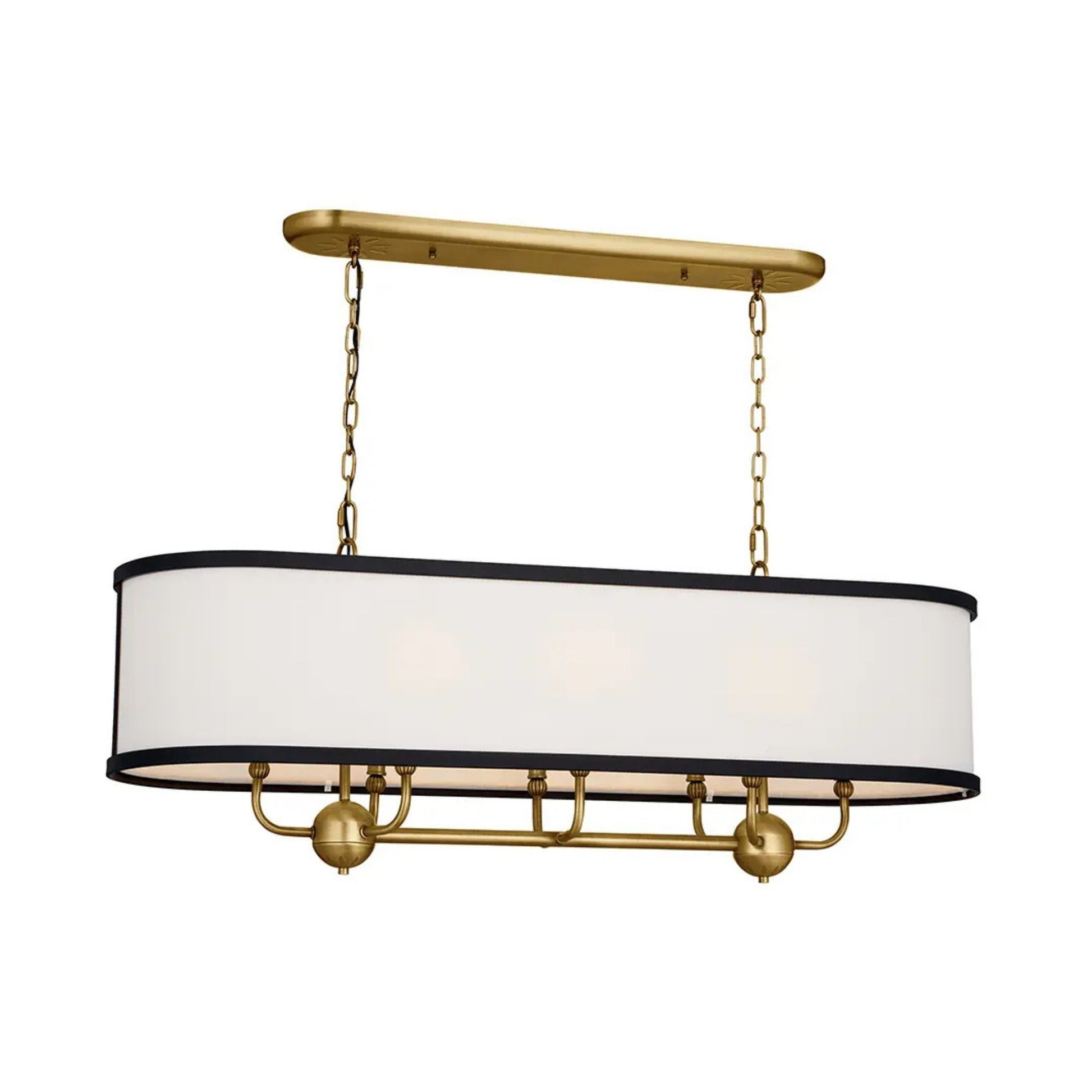 Kichler Lighting - Heddle 43" 8-Light Linear Chandelier, Natural Brass Finish | Bees Lighting