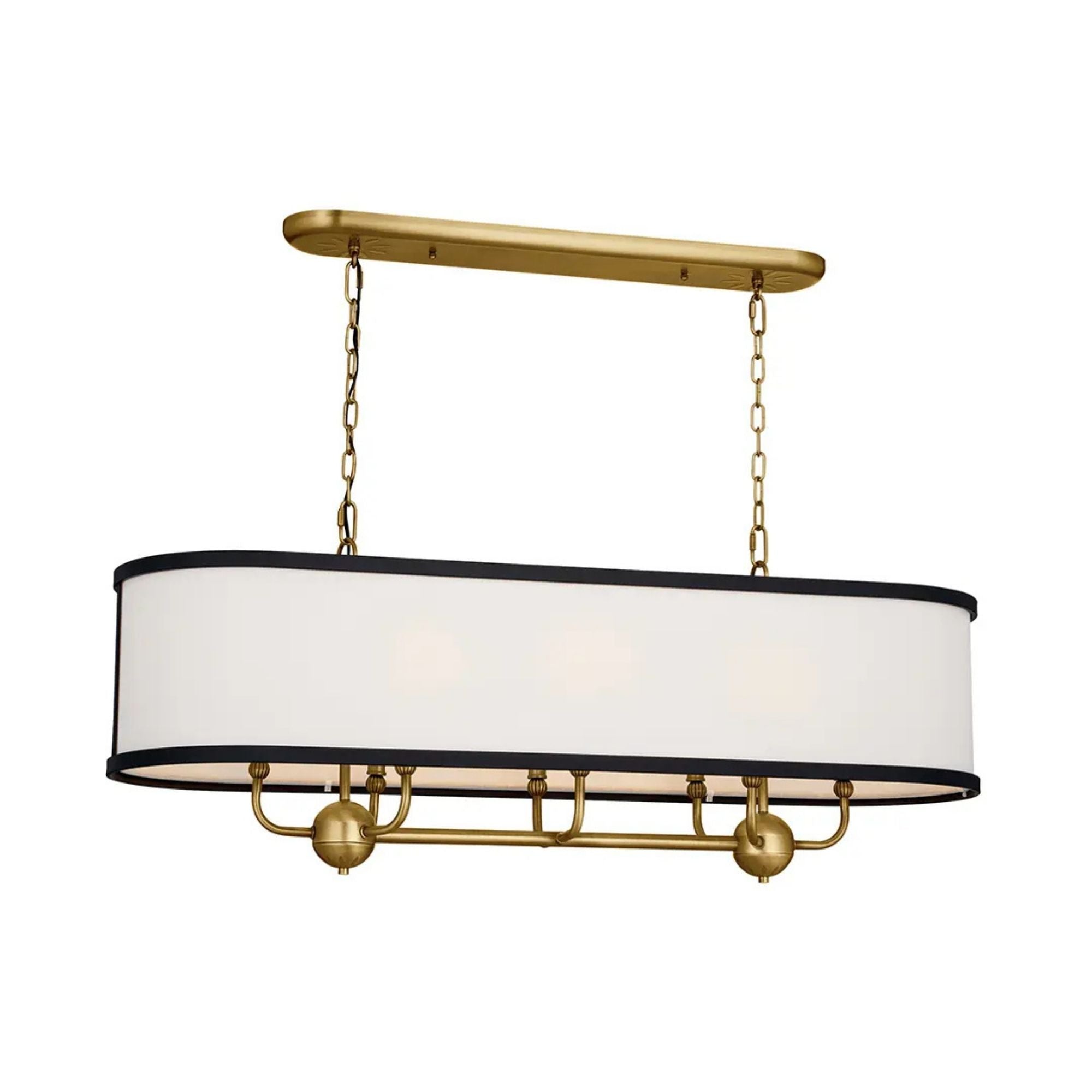 Kichler Lighting - Heddle 43" 8-Light Linear Chandelier, Natural Brass Finish | Bees Lighting