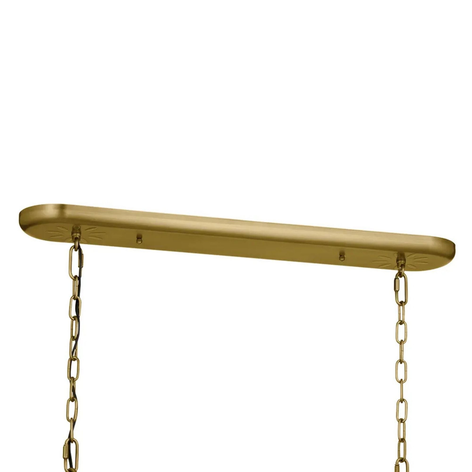 Kichler Lighting - Heddle 43" 8-Light Linear Chandelier, Natural Brass Finish | Bees Lighting