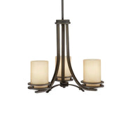 Kichler Hendrik 19 in. 3-Light Chandelier, Olde Bronze with Satin Etched Umber Glass