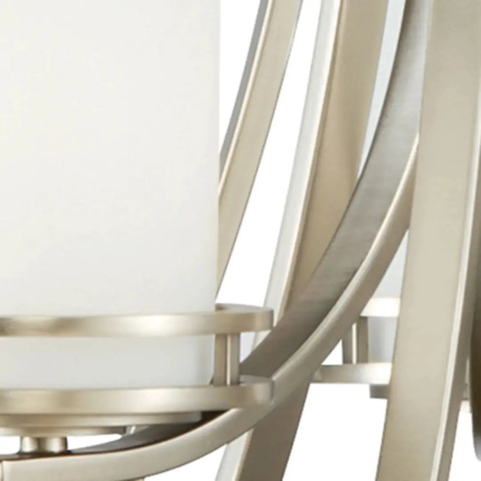 Kichler Hendrik 33.25 in. 9-Light Chandelier, Brushed Nickel with Satin Etched Cased Opal Glass