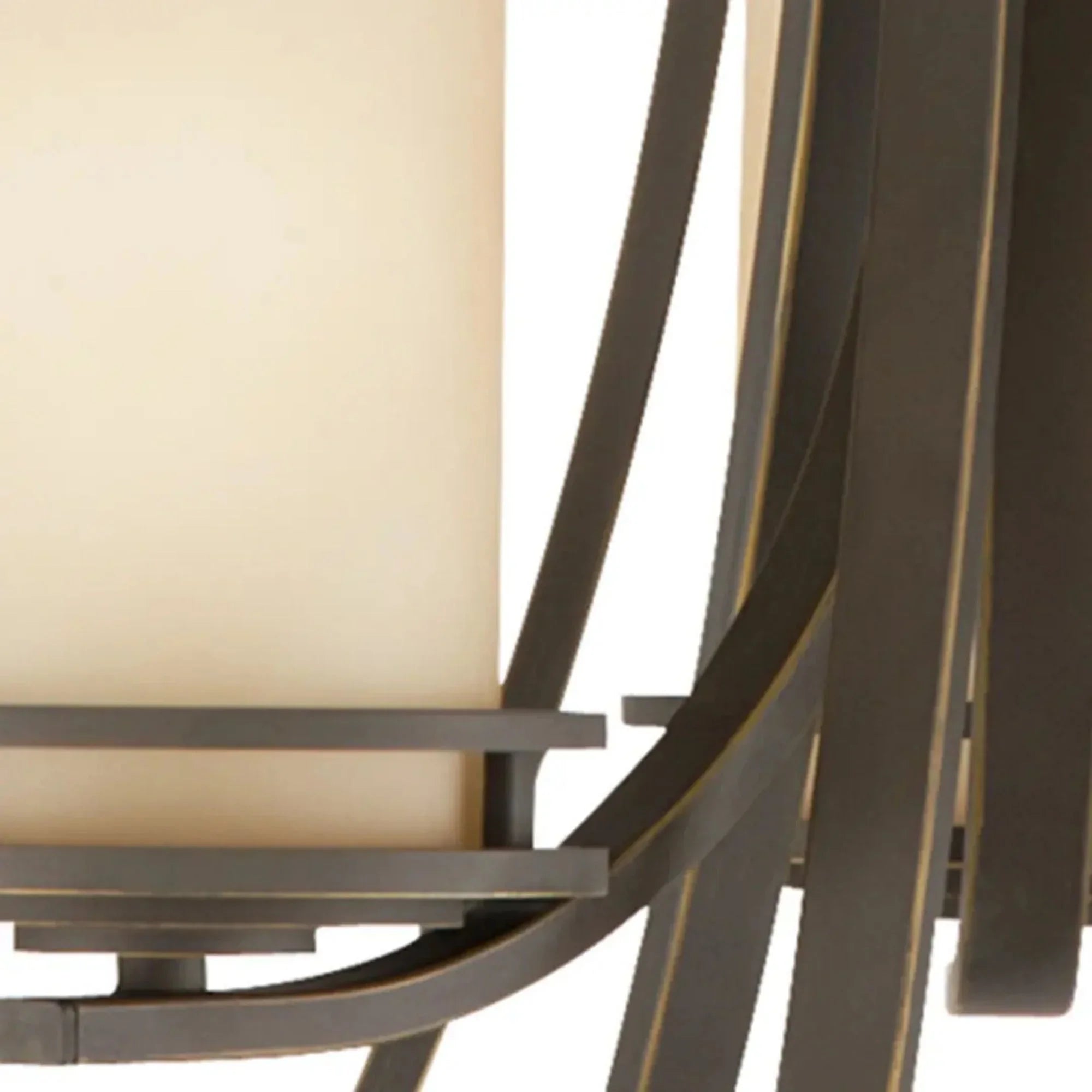 Kichler Hendrik 33.25 in. 9-Light Chandelier, Olde Bronze with Satin Etched Umber Glass