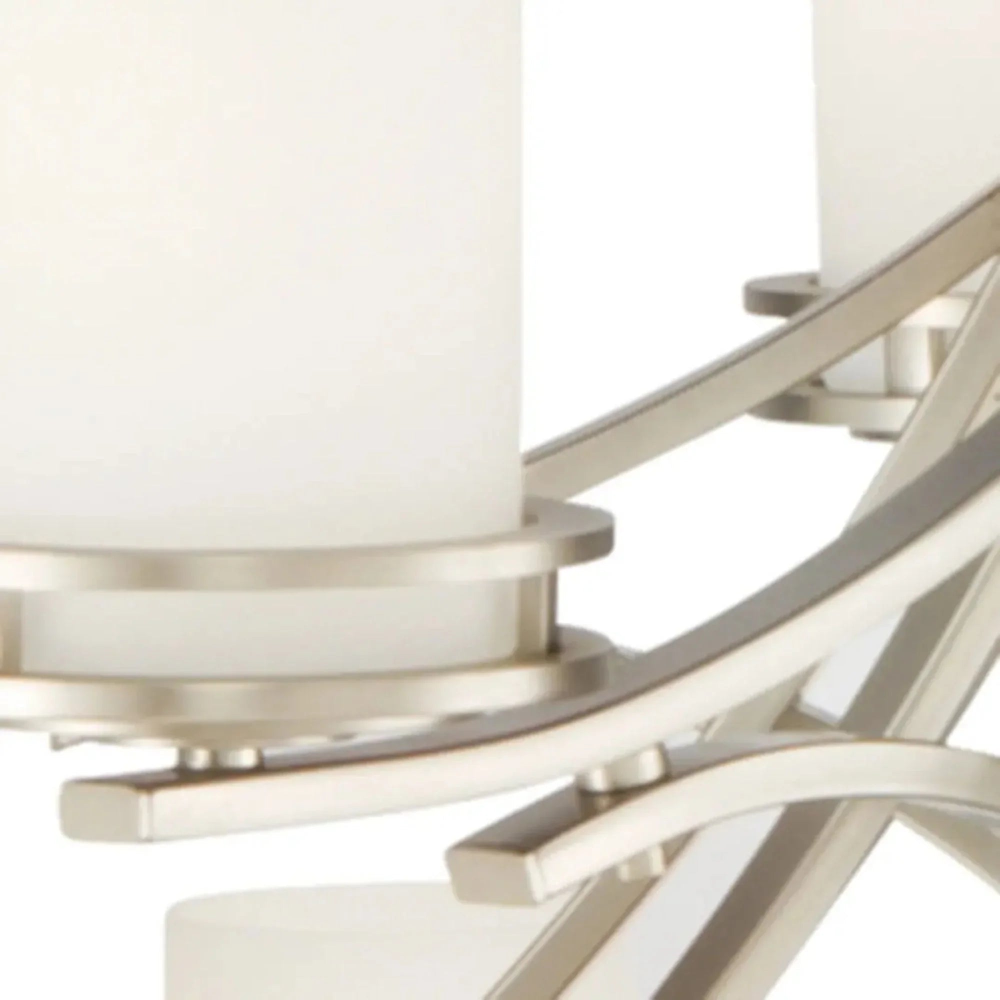 Kichler Hendrik 50.25 in. 18-Light Chandelier, Brushed Nickel with Satin Etched Cased Opal Glass