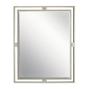 Hendrik 24" X 30" Rectangular Mirror, Brushed Nickel Finish