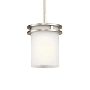 Kichler Hendrik 7.5 in. Pendant Light, Brushed Nickel with Satin Etched Cased Opal Glass