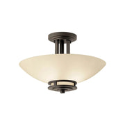 Hendrik 15" 2-Light Semi-Flush Mount, Olde Bronze Finish
