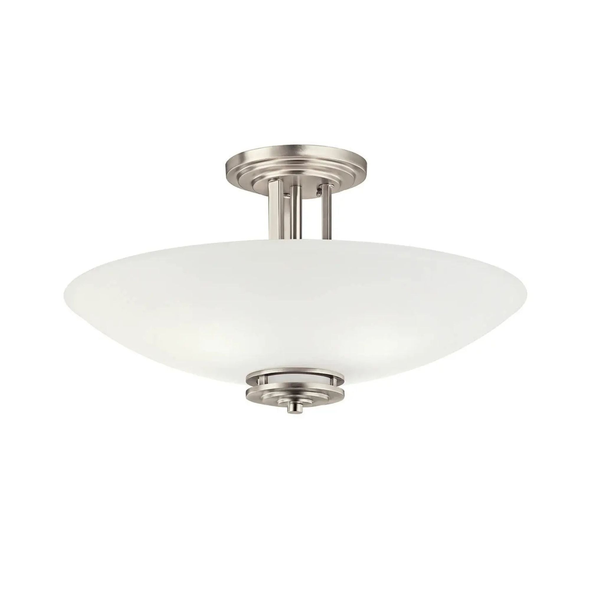 Hendrik 24" 4-Light Semi-Flush Mount, Brushed Nickel Finish