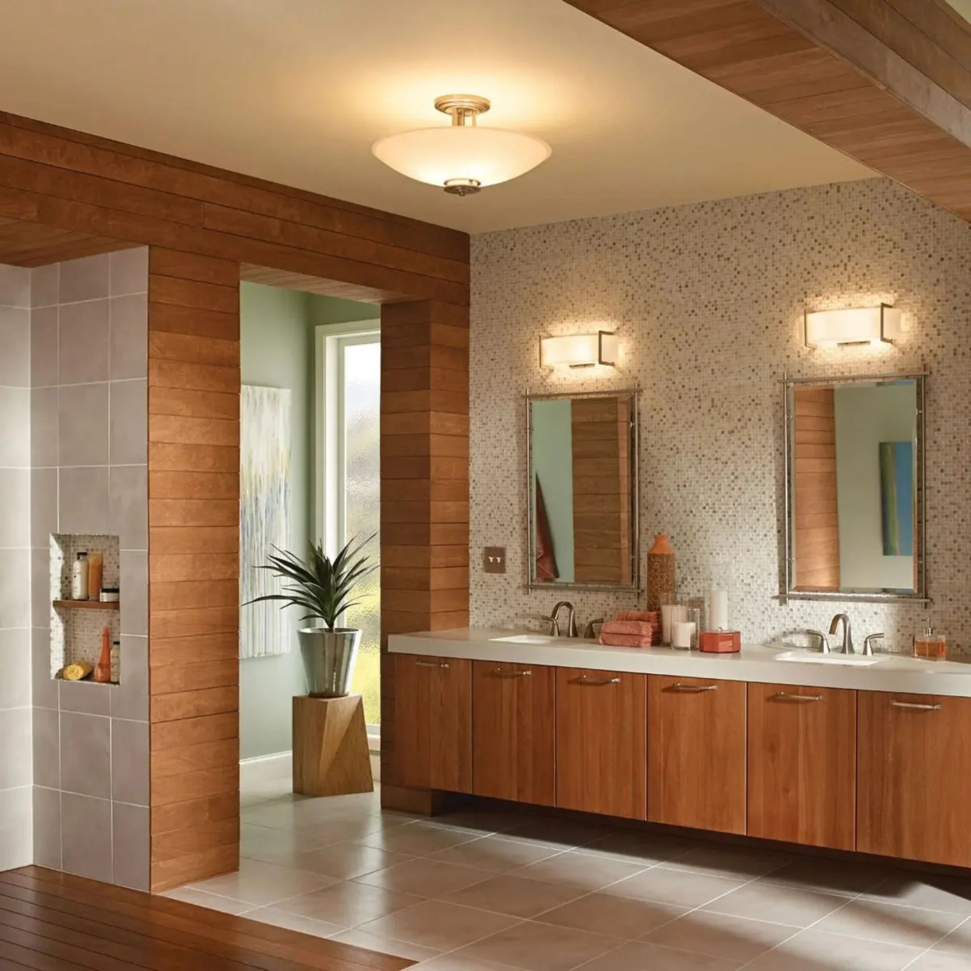 Kichler Lighting - Hendrik 24" 4-Light Semi-Flush Mount, Olde Bronze Finish | Bees Lighting