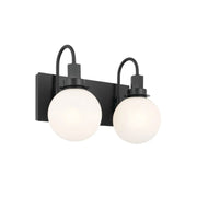 Hex 14" 2-Light Bath Vanity Light, Black Finish