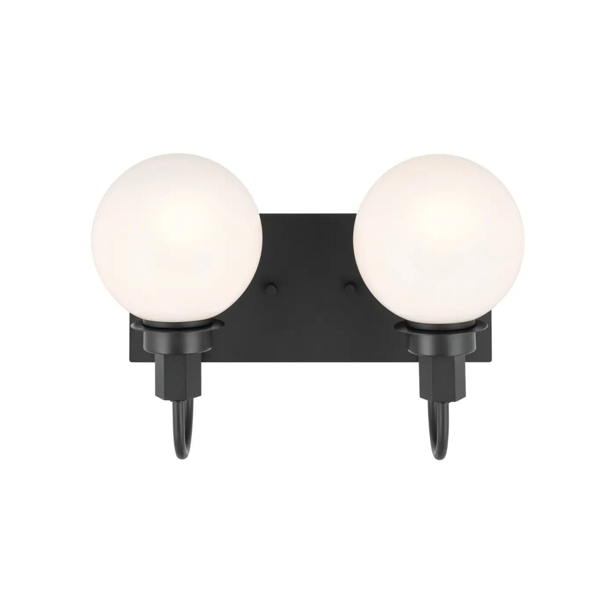 Hex 14" 2-Light Bath Vanity Light, Black Finish