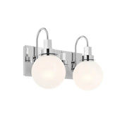 Kichler Hex 14.25 in. 2-Light Vanity, Chrome with Opal Glass