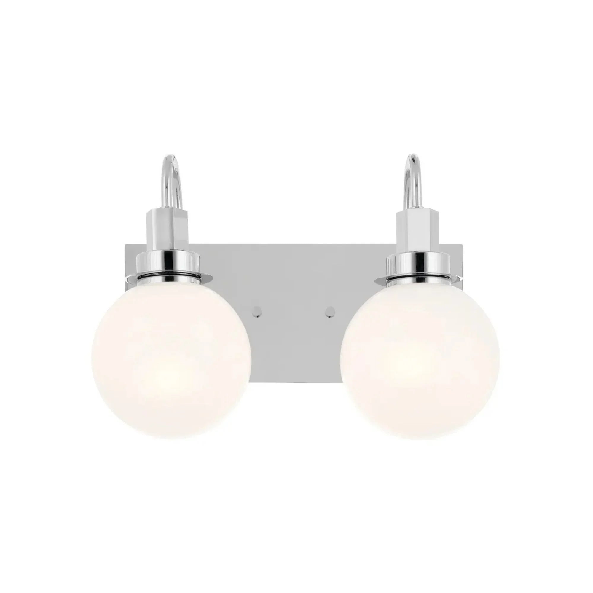 Kichler Hex 14.25 in. 2-Light Vanity, Chrome with Opal Glass