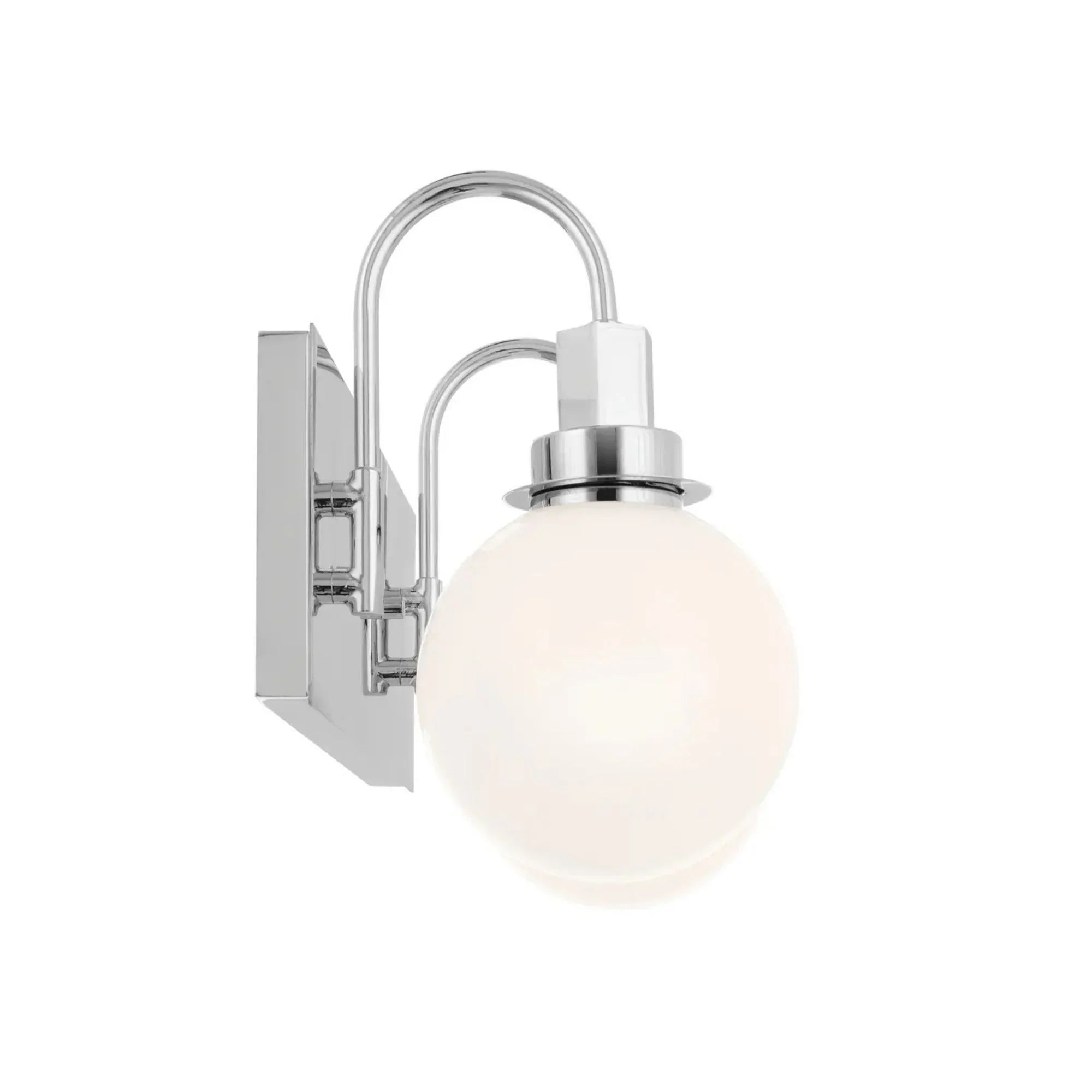 Kichler Hex 14.25 in. 2-Light Vanity, Chrome with Opal Glass