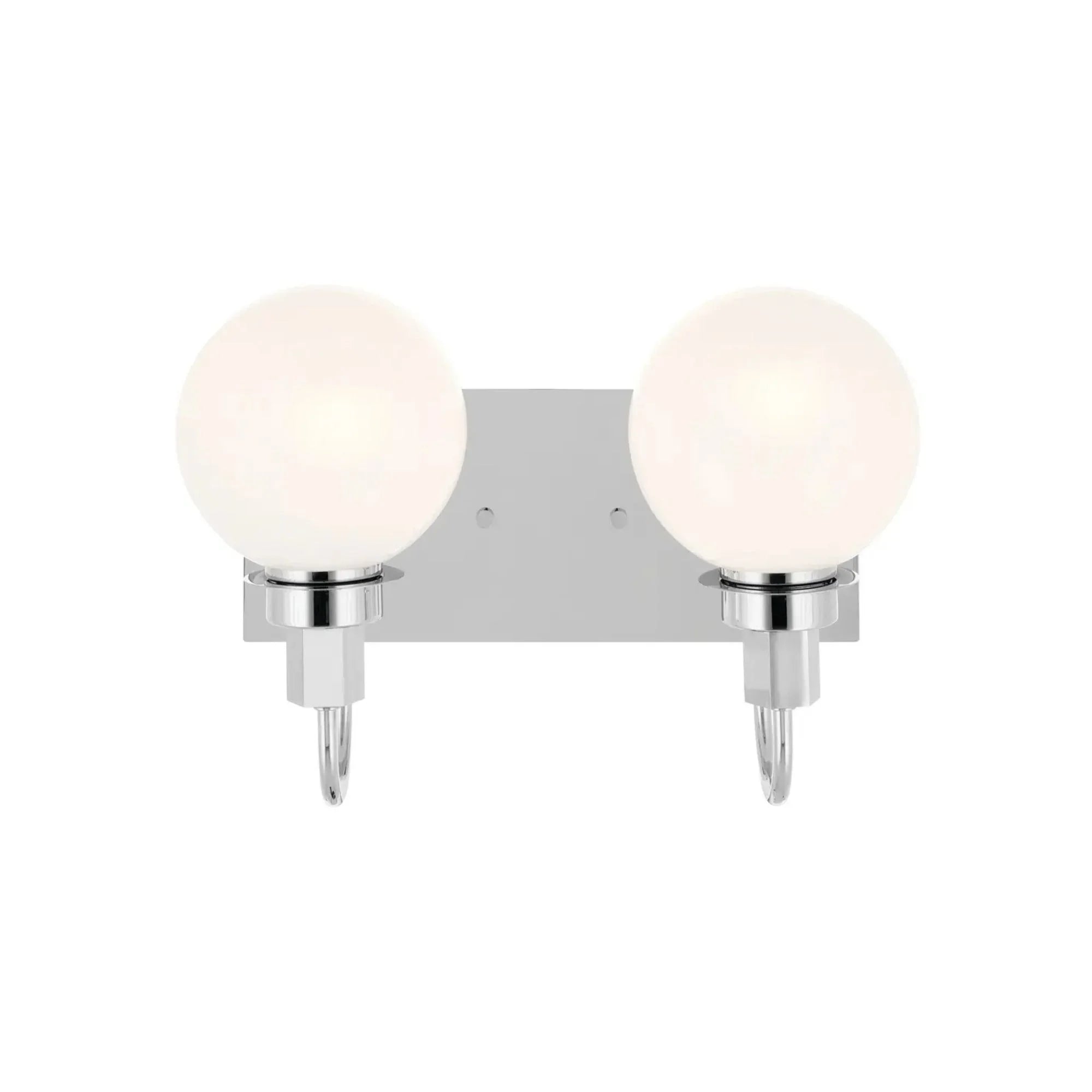 Kichler Hex 14.25 in. 2-Light Vanity, Chrome with Opal Glass