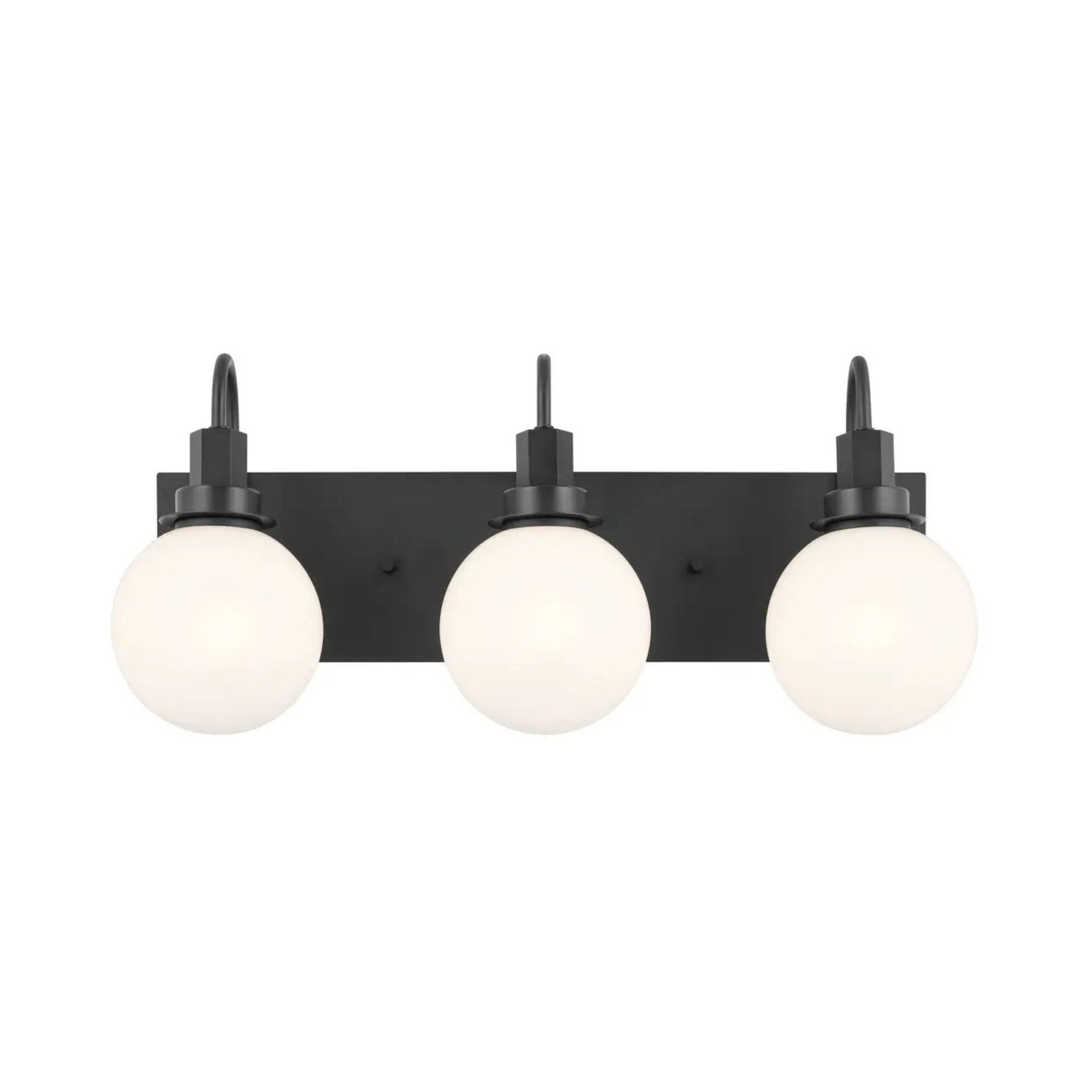 Hex 23" 3-Light Bath Vanity Light, Black Finish