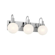 Kichler Hex 22.75 in. 3-Light Vanity, Chrome with Opal Glass