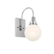 Kichler Hex 11.5 in. Wall Sconce, Chrome with Opal Glass