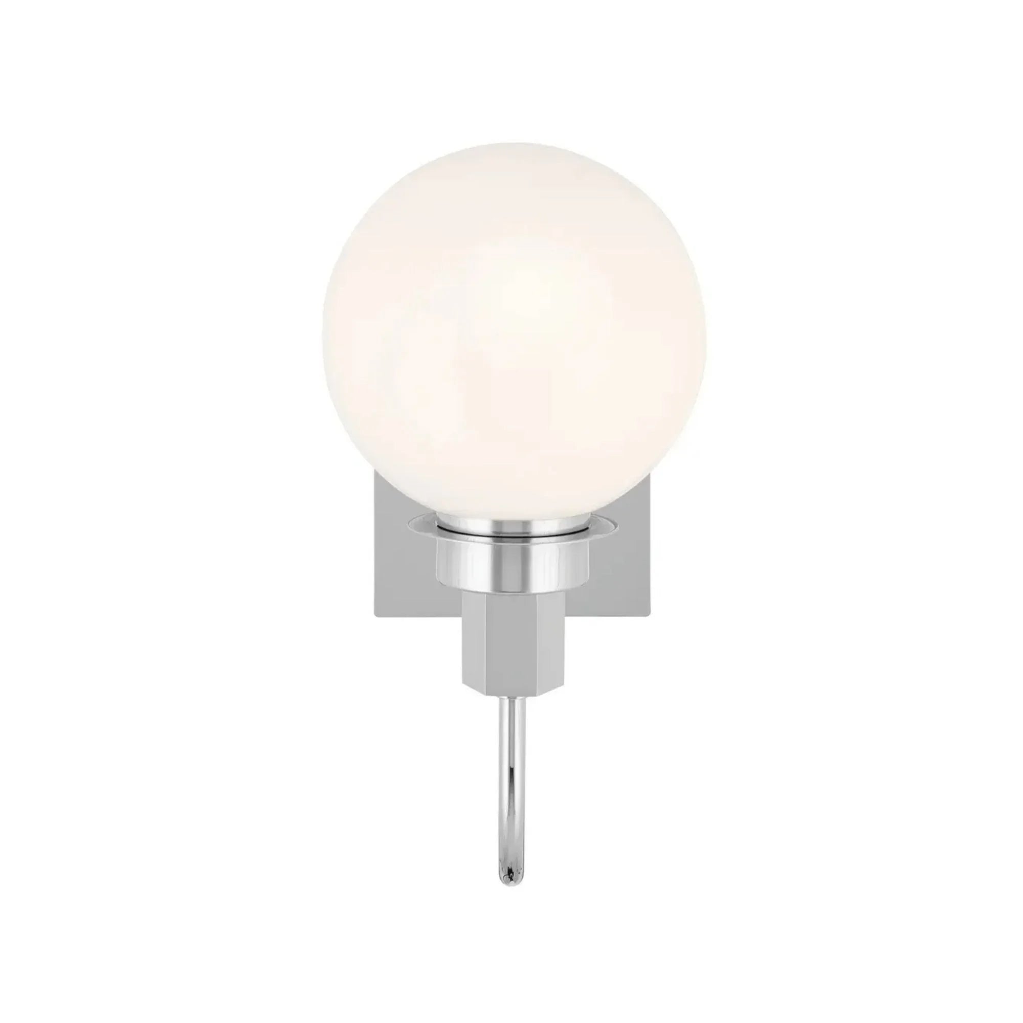 Kichler Hex 11.5 in. Wall Sconce, Chrome with Opal Glass