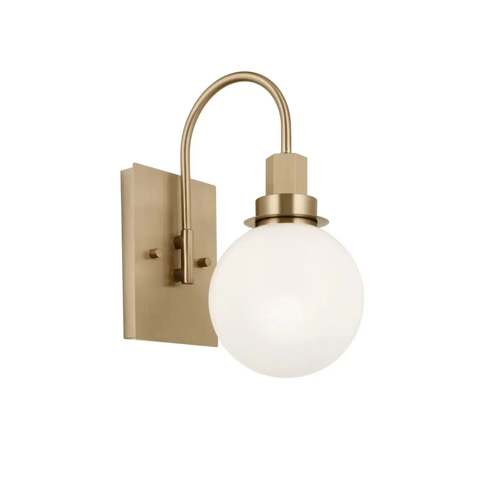 Kichler Hex 11.5 in. Wall Sconce, Champagne Bronze with Opal Glass