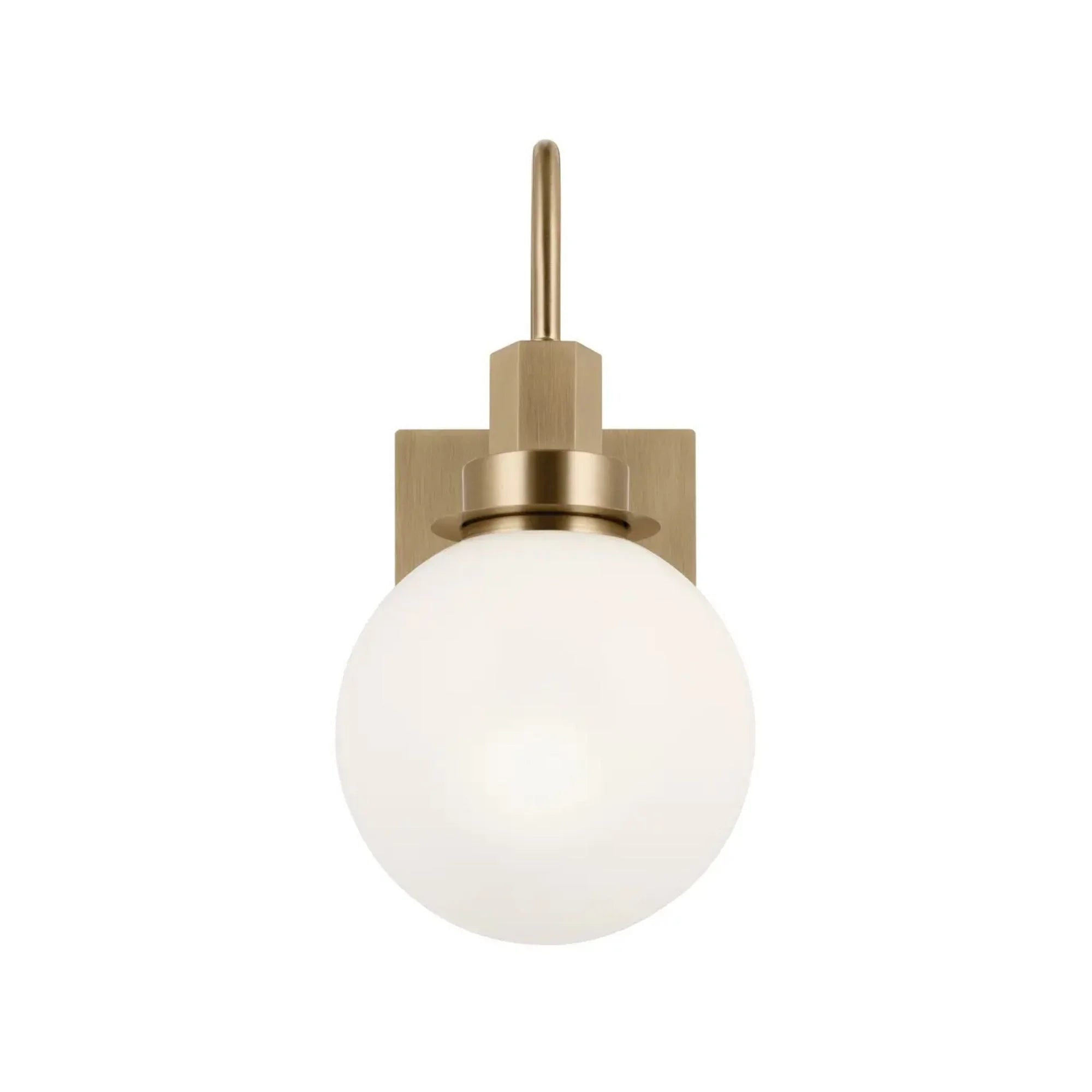 Kichler Hex 11.5 in. Wall Sconce, Champagne Bronze with Opal Glass