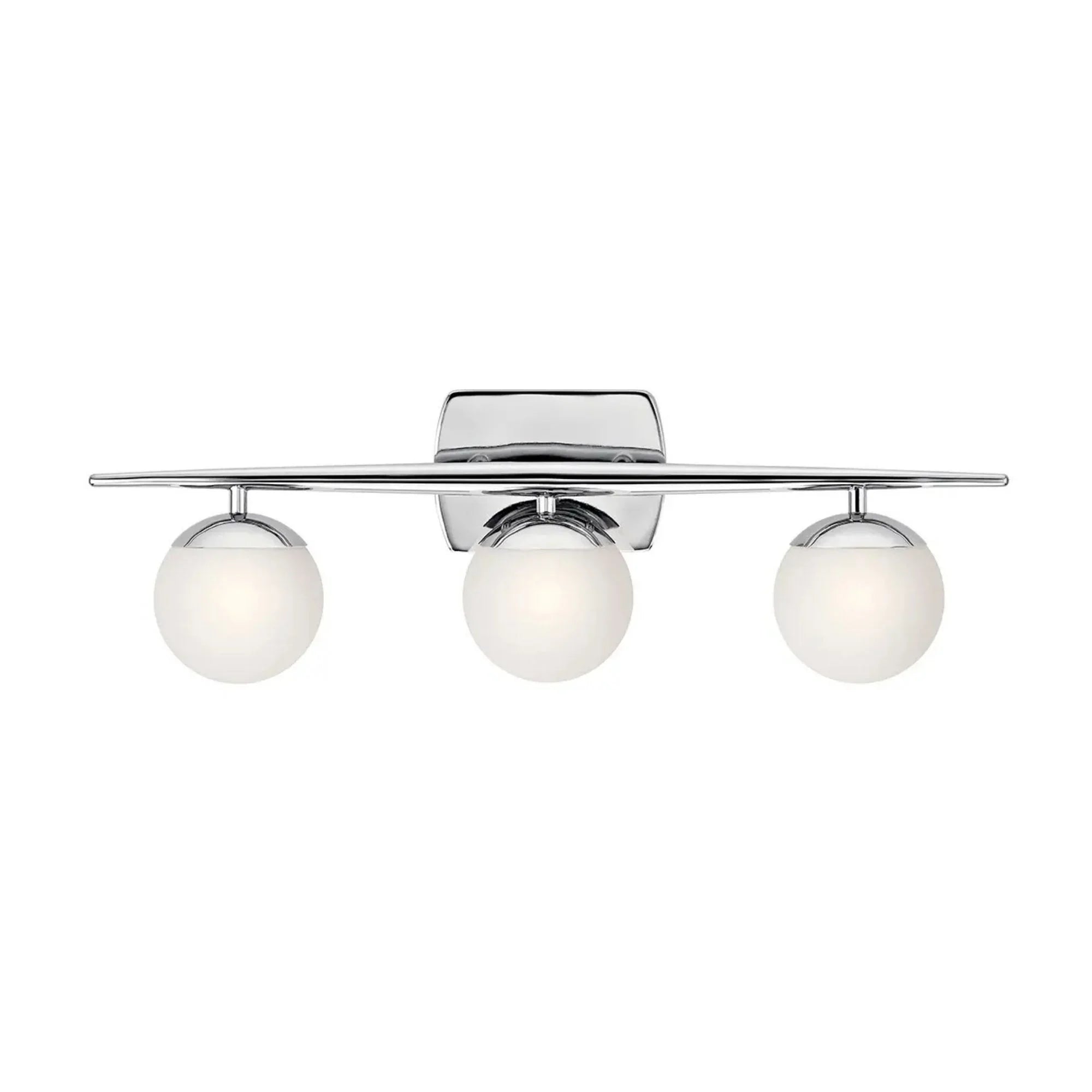 Kichler Jasper 24.5 in. 3-Light Vanity Light, Chrome with Satin Etched Cased Opal Glass
