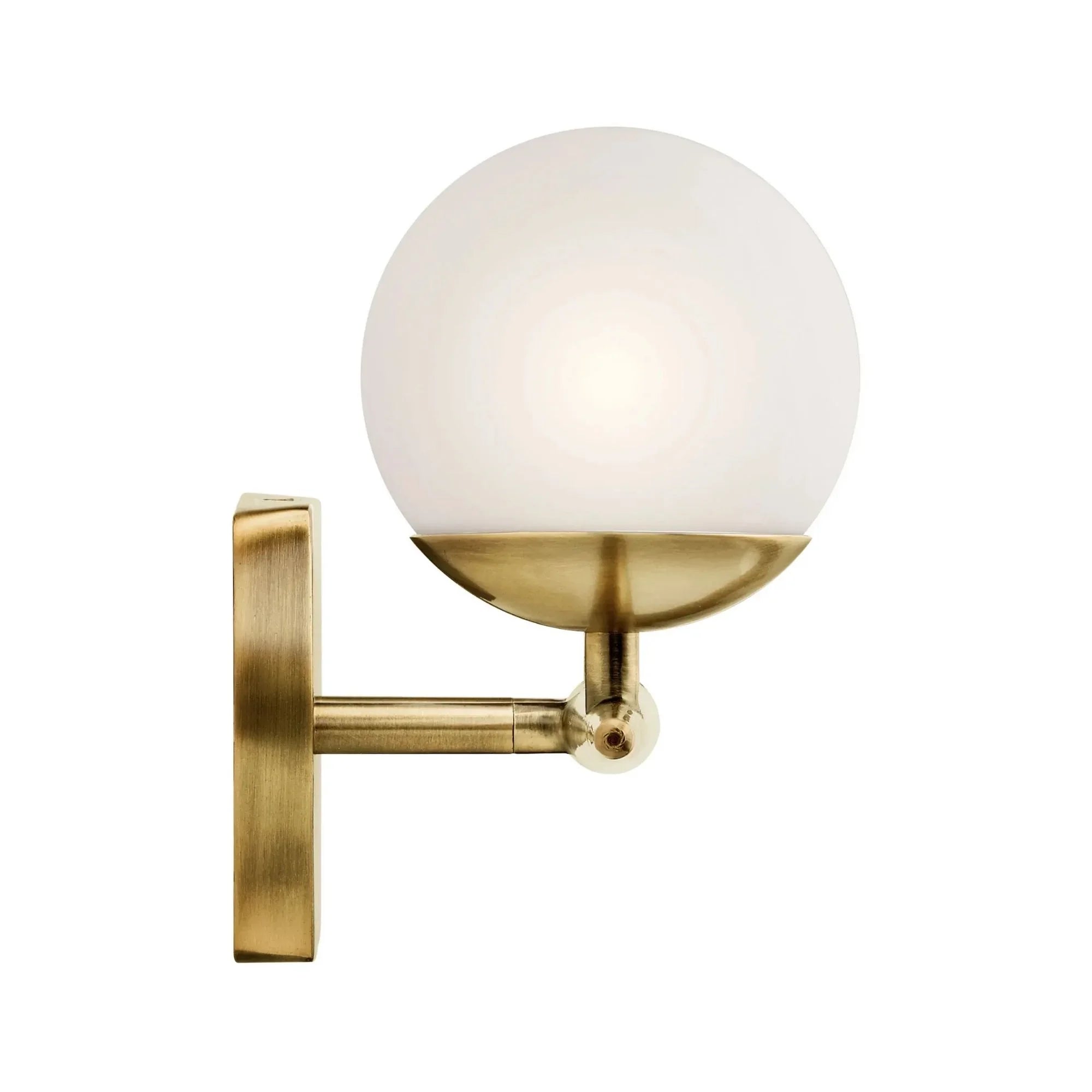 Kichler Jasper 24.5 in. 3-Light Vanity Light, Natural Brass with Satin Etched Cased Opal Glass
