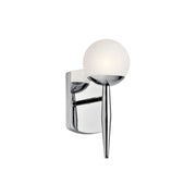 Kichler Jasper 11.75 in. Wall Sconce, Chrome with Satin Etched Cased Opal Glass