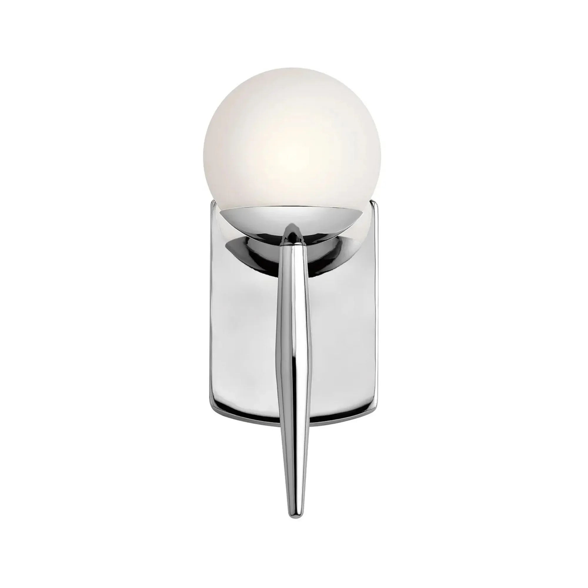 Kichler Jasper 11.75 in. Wall Sconce, Chrome with Satin Etched Cased Opal Glass
