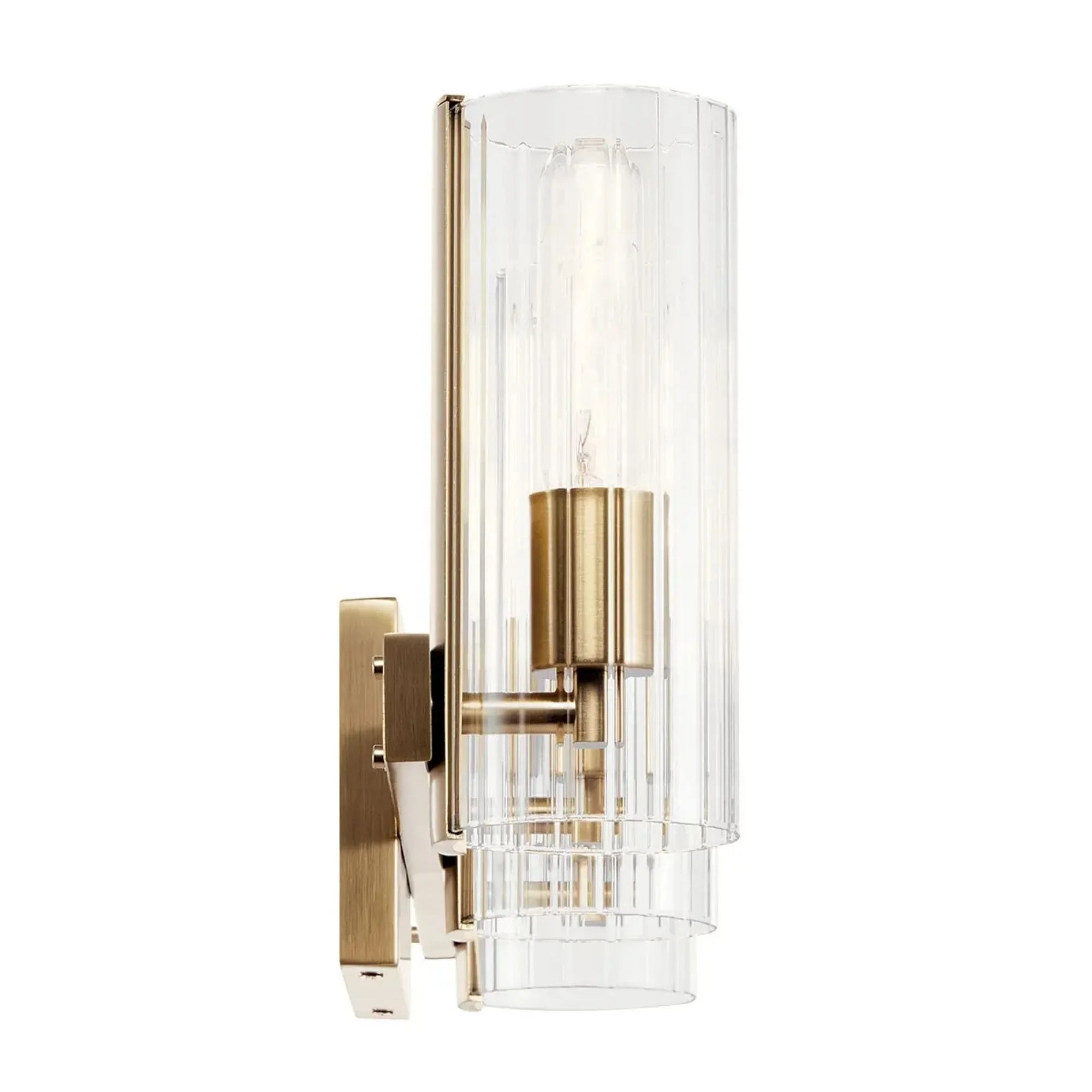 Kichler Jemsa 22.75' 3-Light Vanity, Champagne Bronze with Clear Fluted Glass