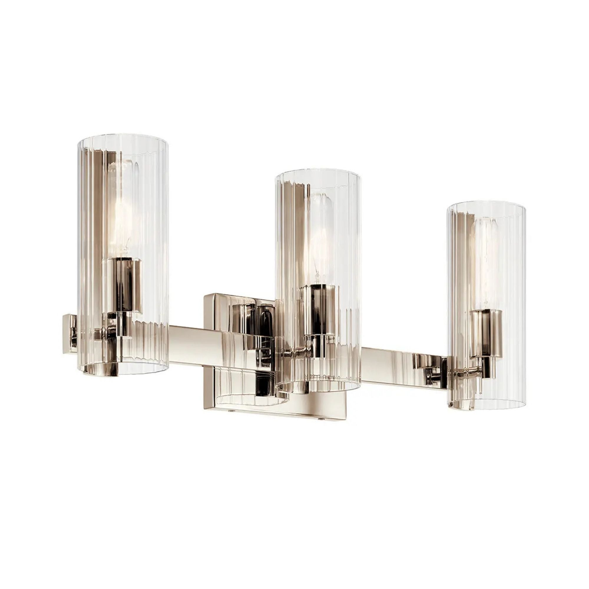 Jemsa 23" 3-Light Vanity Light, Polished Nickel Finish