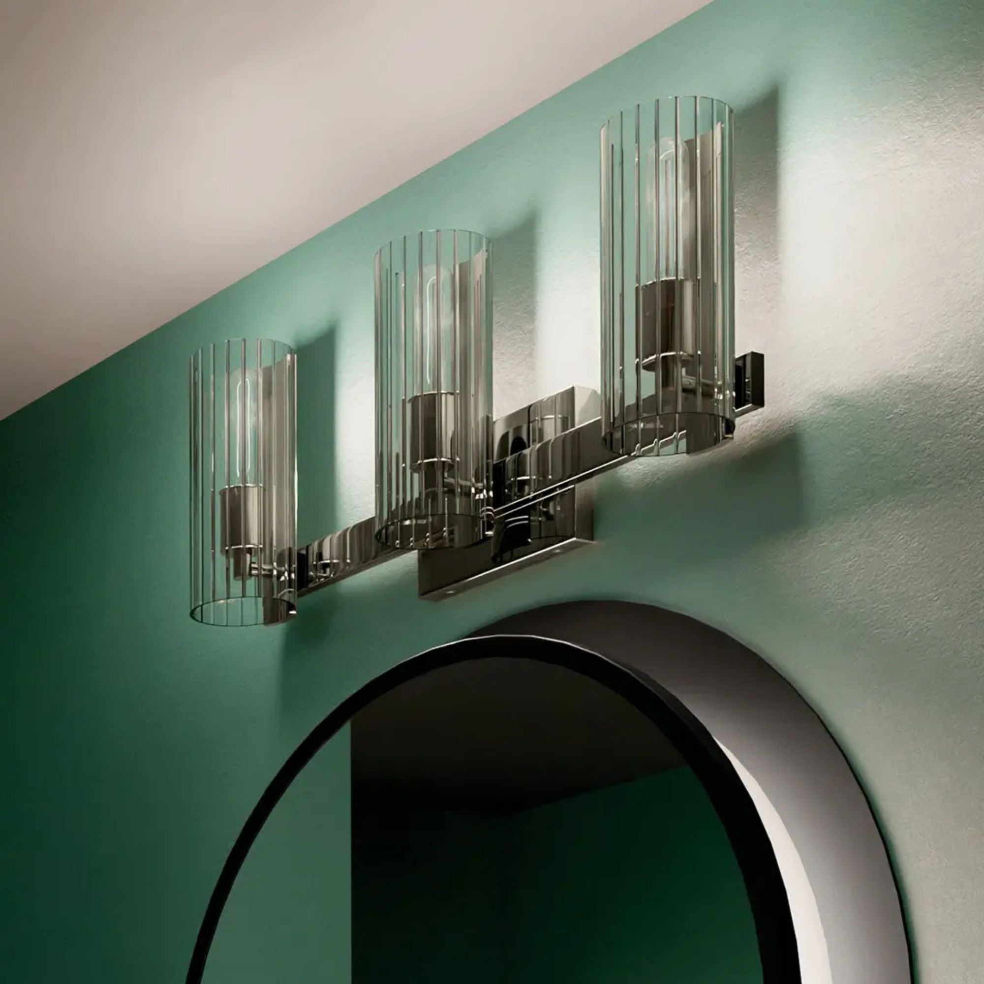 Jemsa 23" 3-Light Vanity Light, Polished Nickel Finish