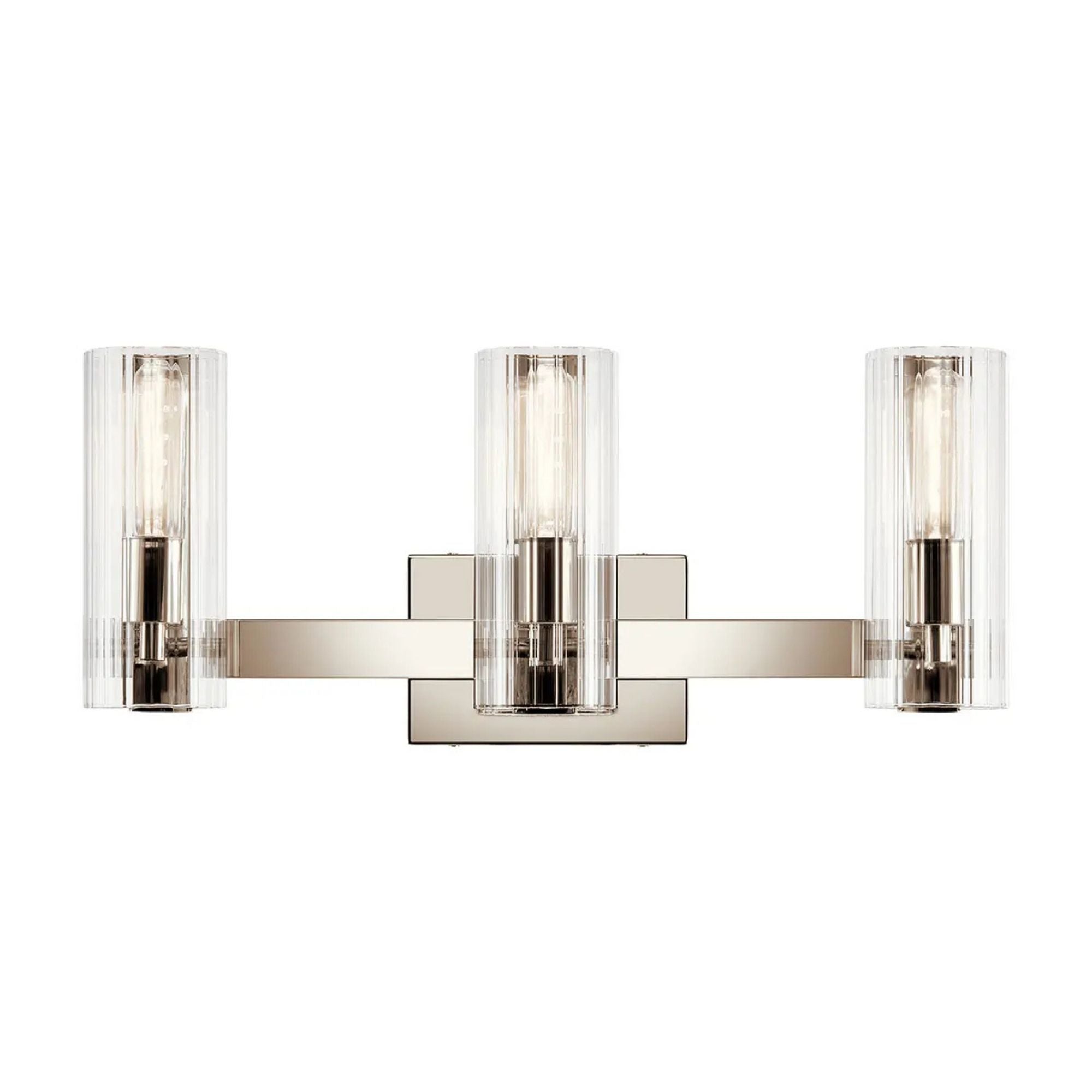 Jemsa 23" 3-Light Vanity Light, Polished Nickel Finish