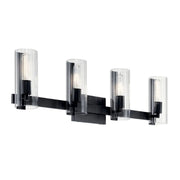 Jemsa 32" 4-Light Vanity Light, Black Finish