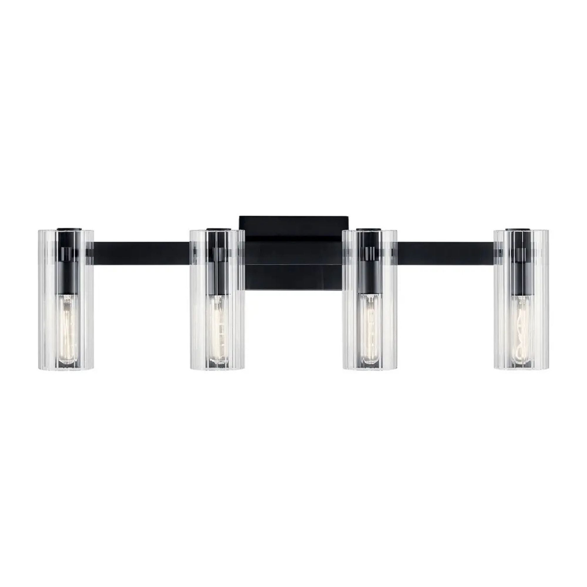 Jemsa 32" 4-Light Vanity Light, Black Finish