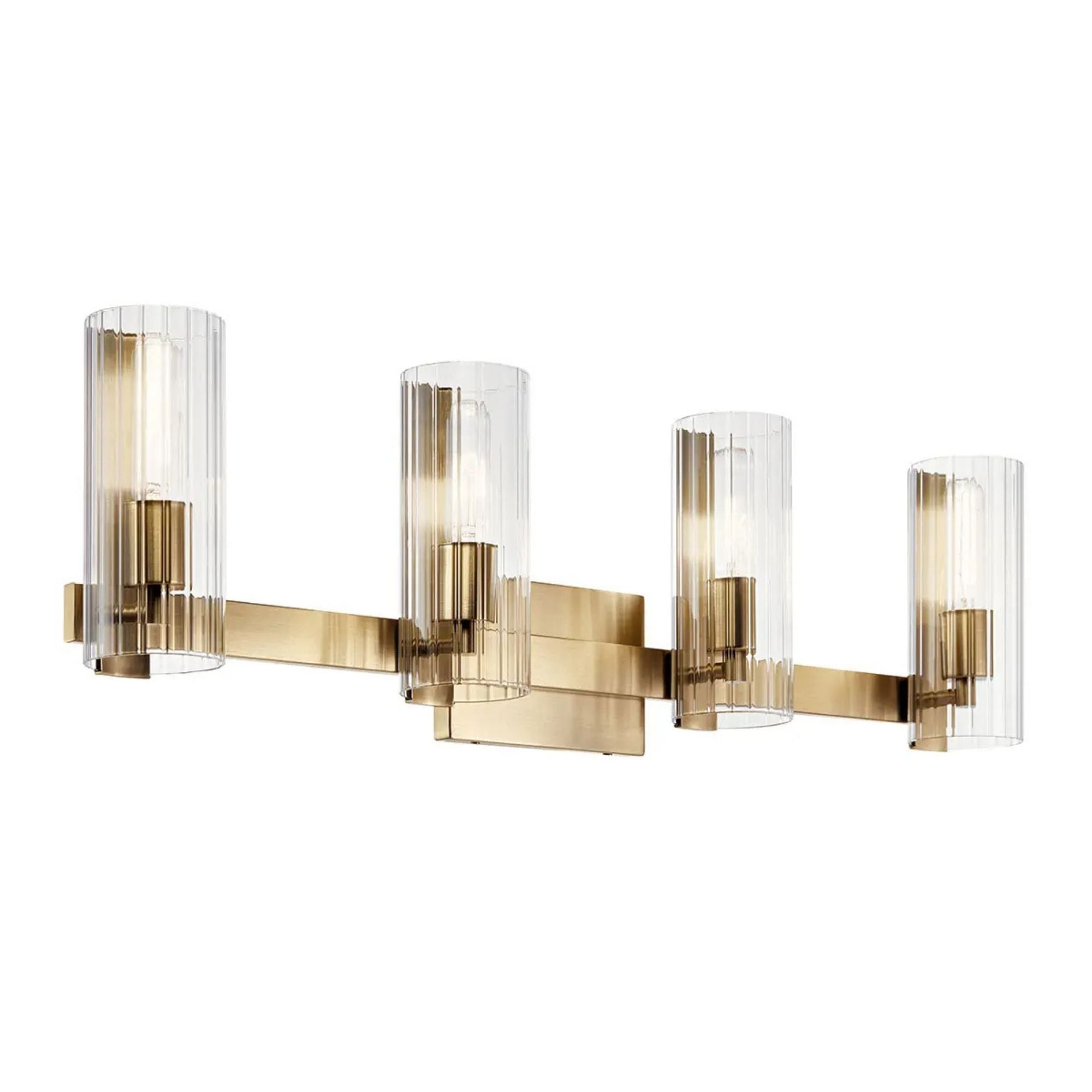 Jemsa 32" 4-Light Vanity Light, Champagne Bronze Finish