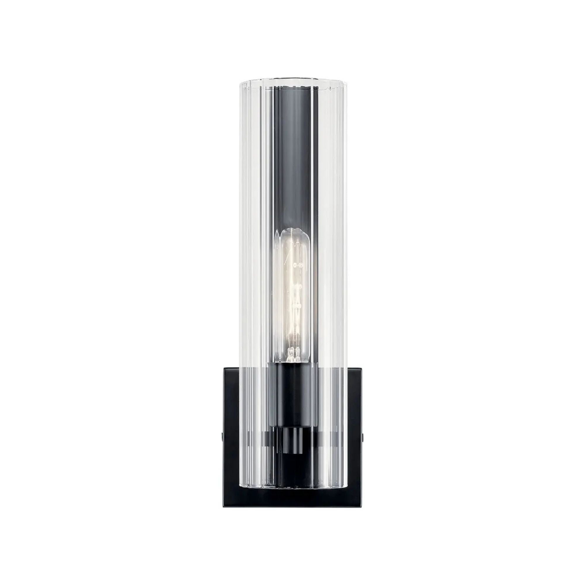 Jemsa 12" Wall Sconce, Black Finish