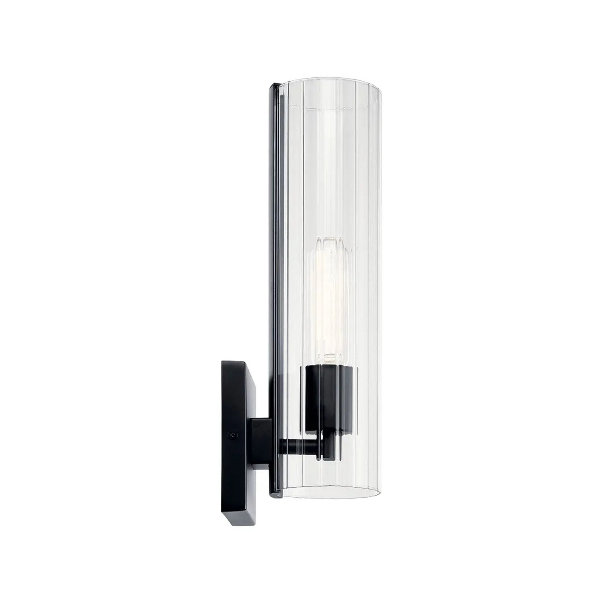 Jemsa 12" Wall Sconce, Black Finish